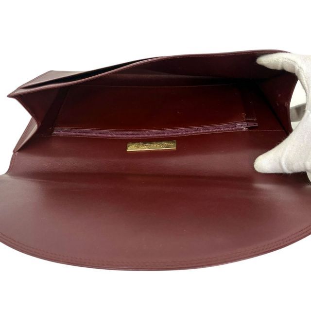 Cartier マストライン クラッチバッグ ボルドー カルティエ