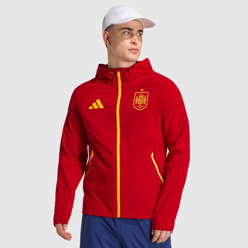【送料無料・匿名配送】adidas アディダス スペイン代表 2026 トラベル ウィンドブレーカー 赤 並行輸入 新品 正規品 2026W杯