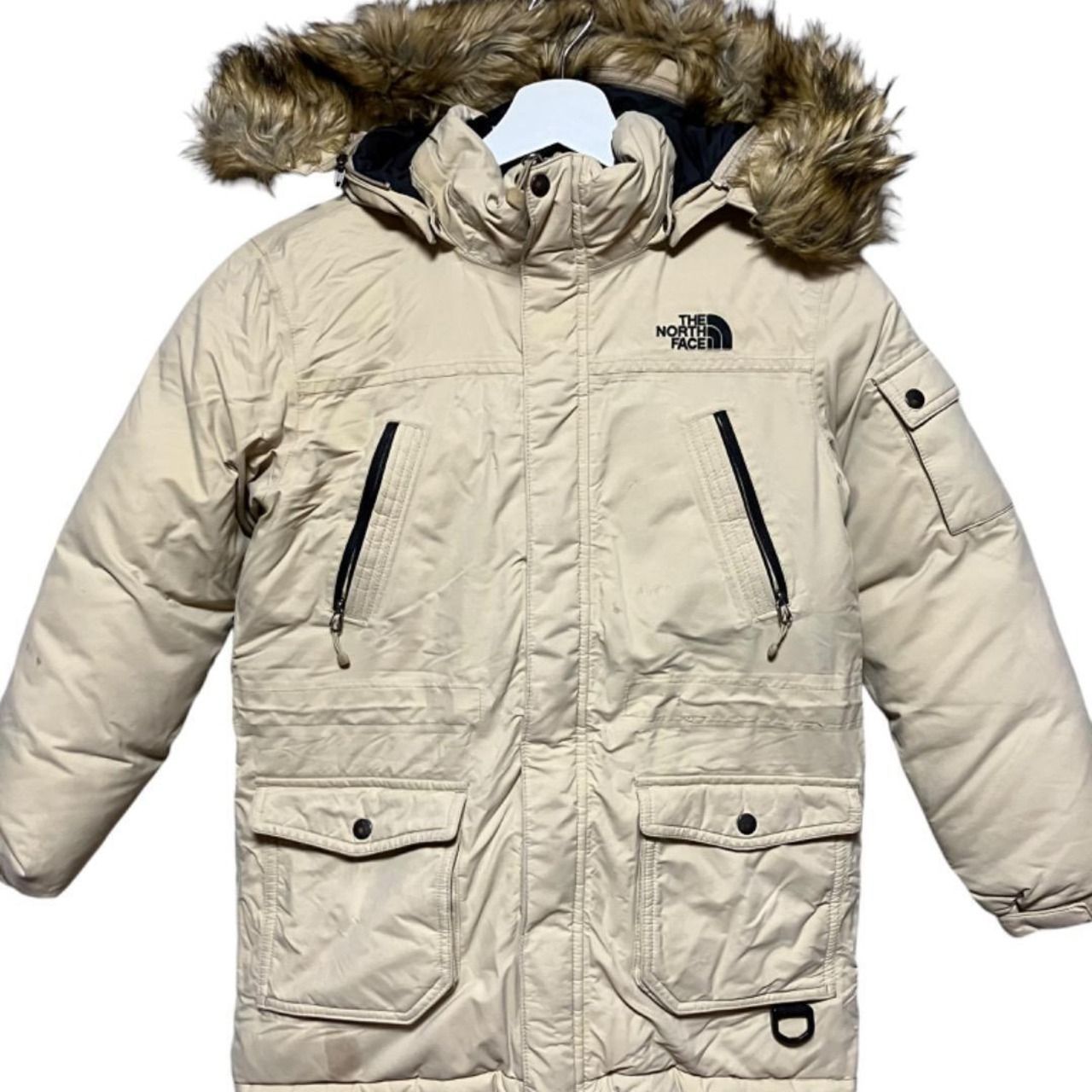 「極美品】THE NORTH FACE ダウンジャケット ベージュ キッズ130 THE NORTH FACE キッズ ダウンジャケット マクマード ベージュ 130cm