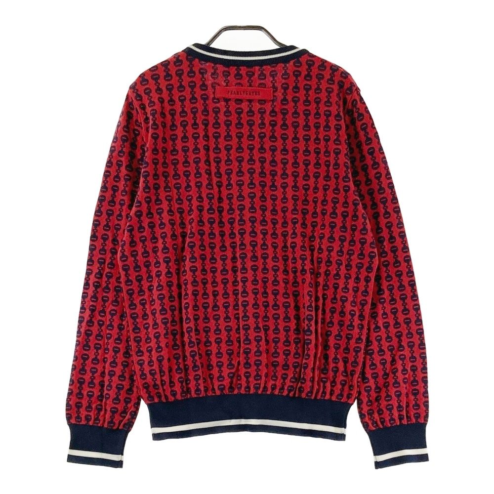 美品　パーリーゲイツ　防風防寒　ニットカーディガン　ジップPEARLY 美品 パーリーゲイツ 防風防寒 ニットカーディガン ジップPEARLY