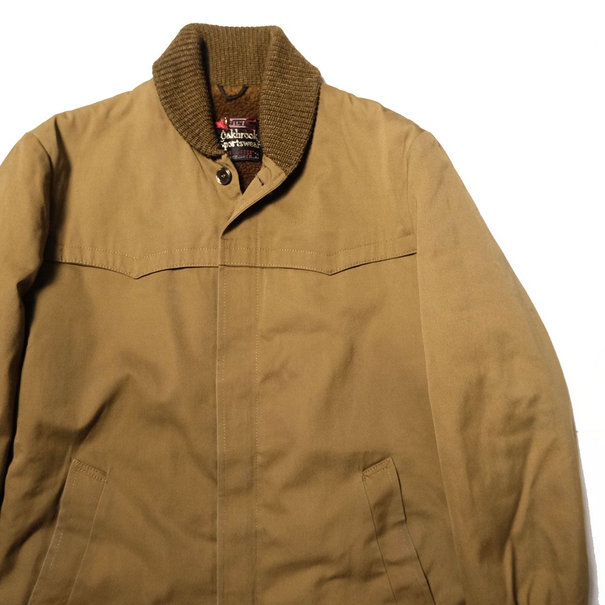 70's シアーズ SEARS ファラオ ジャケット (40) 茶系 タロン TALON キルティング 裏ボア ショールカラー 70年代 旧タグ オールド ストア系 アメリカ古着 USED ビンテージ ヴィンテージ