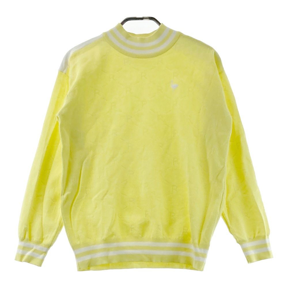 サイズ：M JUN&ROPE ジュン アンド ロペ バイカラー モックネック長袖T