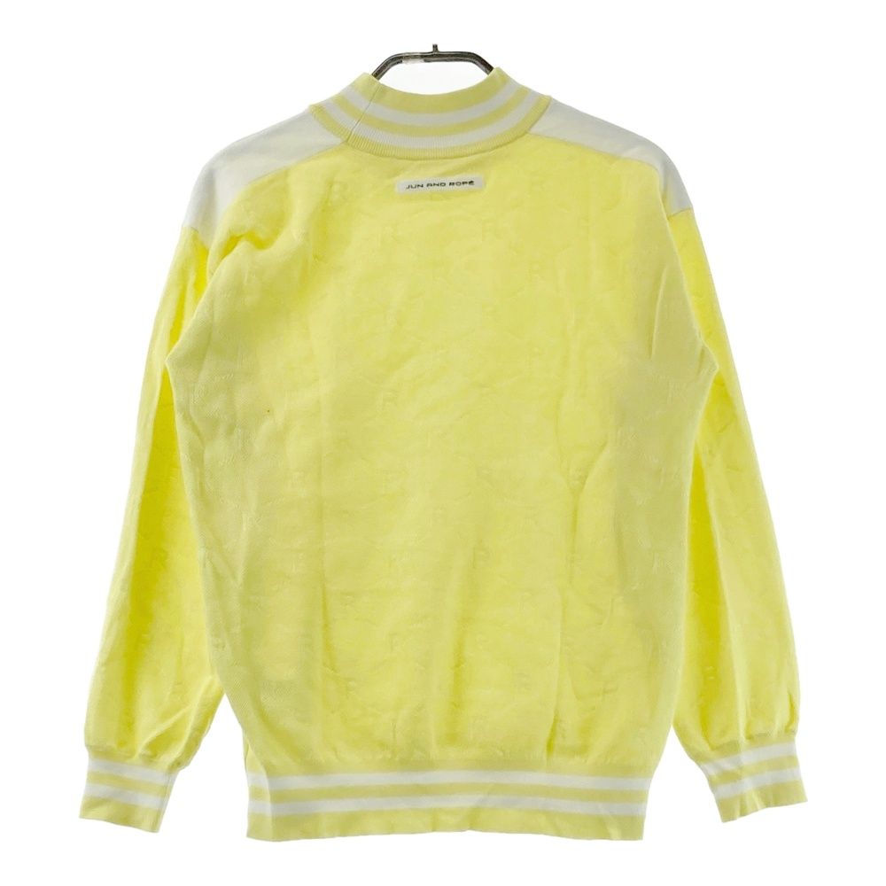 サイズ：M JUN&ROPE ジュン アンド ロペ バイカラー モックネック長袖T