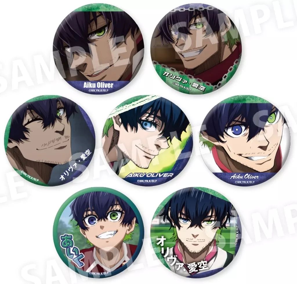 中古】バッジ・ビンズ 全7種セット 「ブルーロック だけ缶 オリヴァ