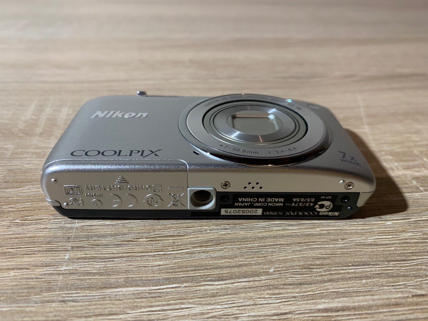 7874 Nikon COOLPIX S3500 シルバー デジカメ 動作確認済み - メルカリ