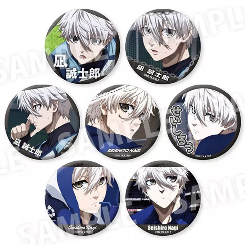 中古】バッジ・ビンズ 全7種セット 「ブルーロック だけ缶 凪誠士郎