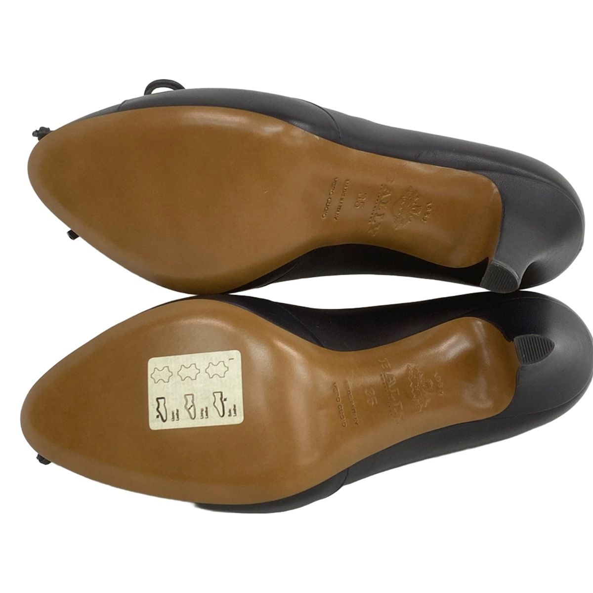 BALLY(バリー) パンプス 35 レディース - 黒 リボン レザー - メルカリ