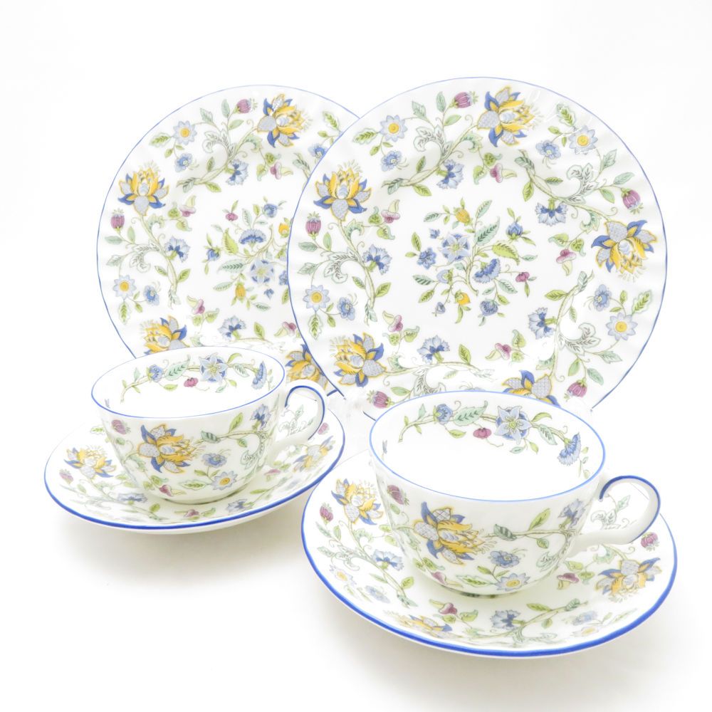 MINTON ミントン ハドンホールブルー ティーカップ＆ソーサー 中皿 4点