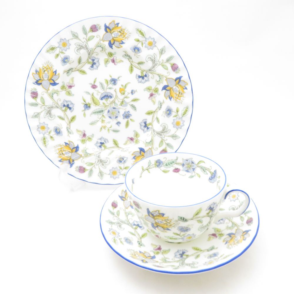 MINTON ミントン ハドンホールブルー ティーカップ＆ソーサー 中皿 4点