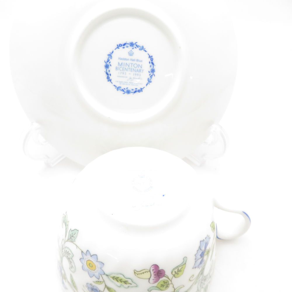 MINTON ミントン ハドンホールブルー ティーカップ＆ソーサー 中皿 4点