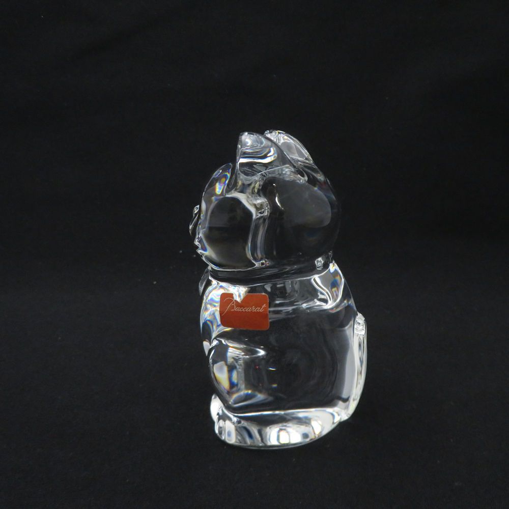  Baccarat バカラ まねき猫 クリスタルオブジェ 10cm ラッキーキャット 置物 フィギュリン SC9788H1 はさみ収納 置物 インテリア小物