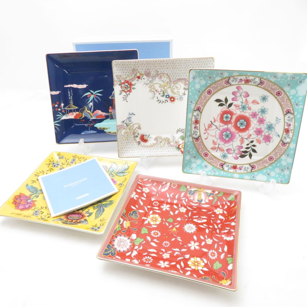 ウェッジウッド ワンダーラスト スクエアトレイ セット 14 cmプレート 角皿