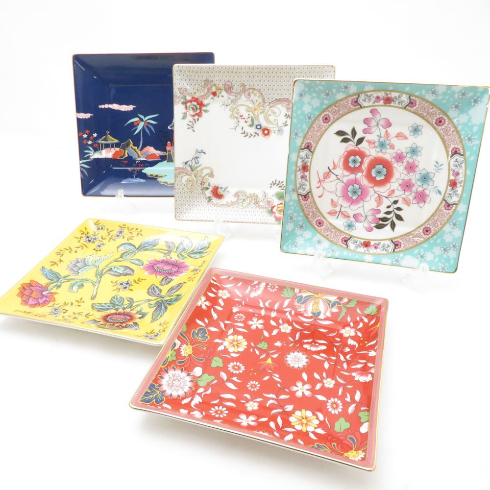 ウェッジウッド ワンダーラスト スクエアトレイ セット 14 cmプレート 角皿