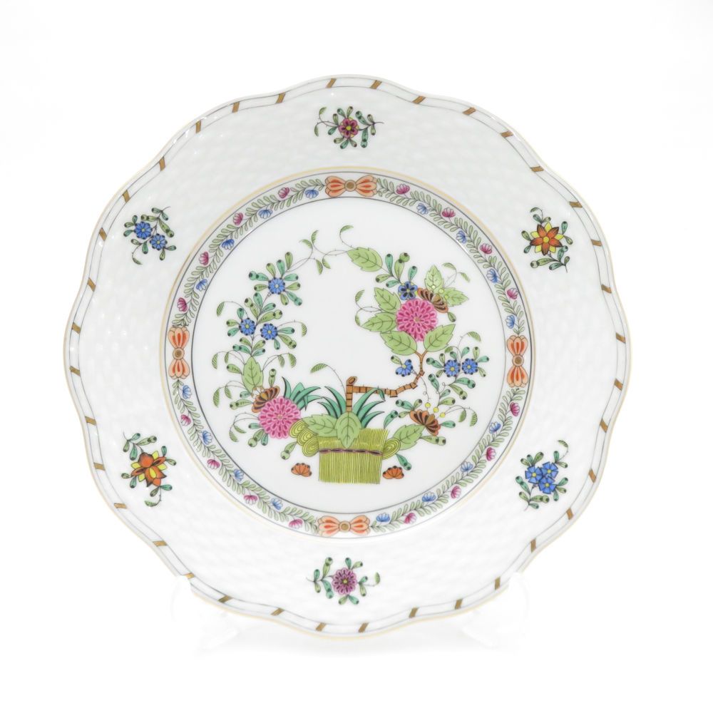 美品 Herend ヘレンド インドの華 多彩色 FD 中皿 19cmプレート ケーキ
