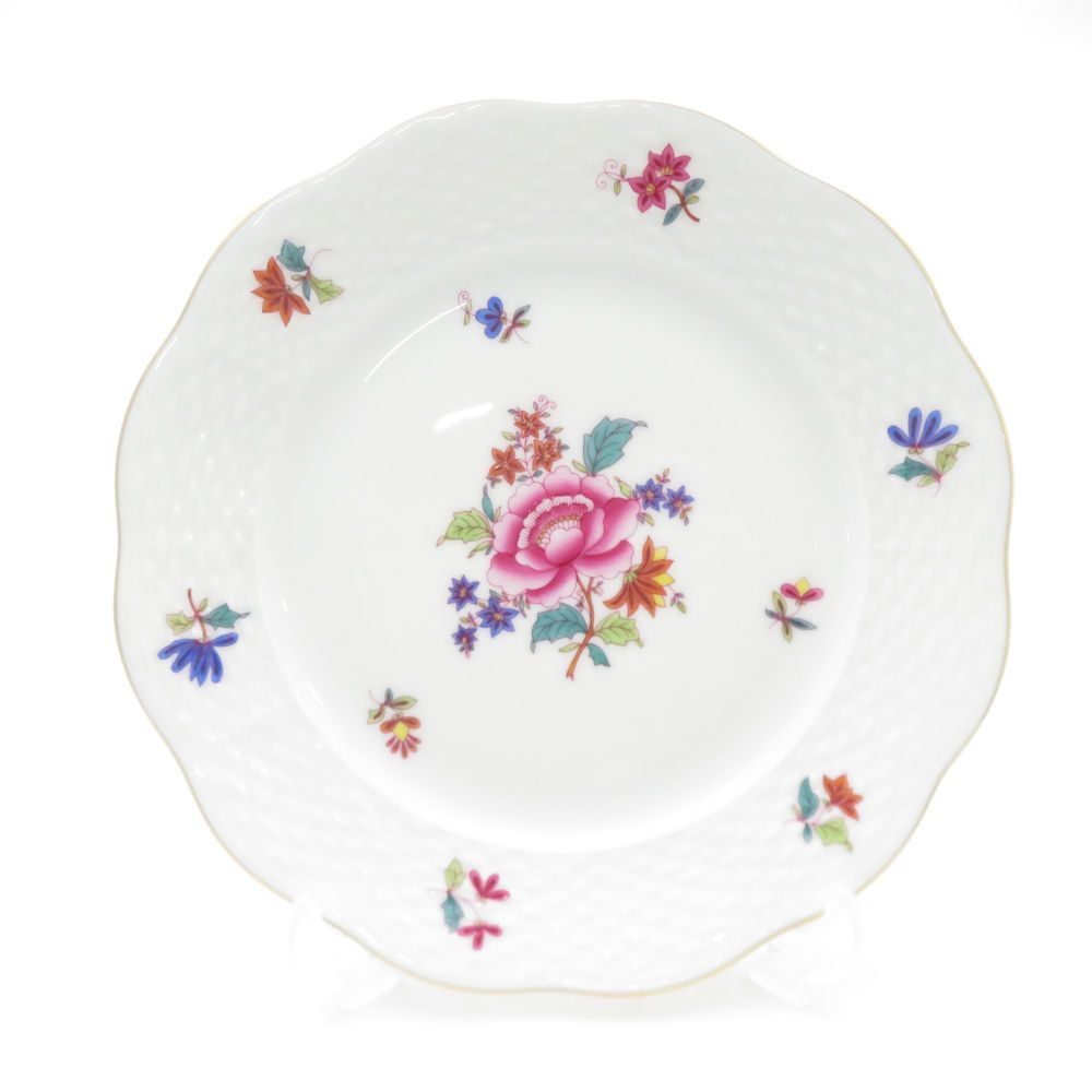 美品 Herend ヘレンド 南京ブーケ NB 中皿 19cmプレート ケーキ