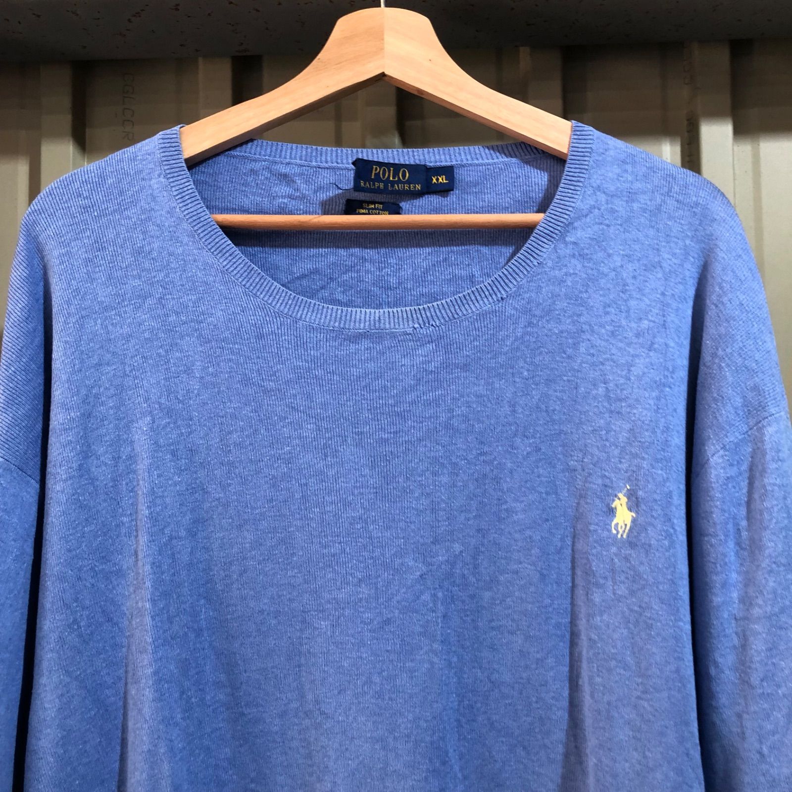 1636 POLO RALPH LAUREN セーター 水色 XXL ポロラルフローレン ニット