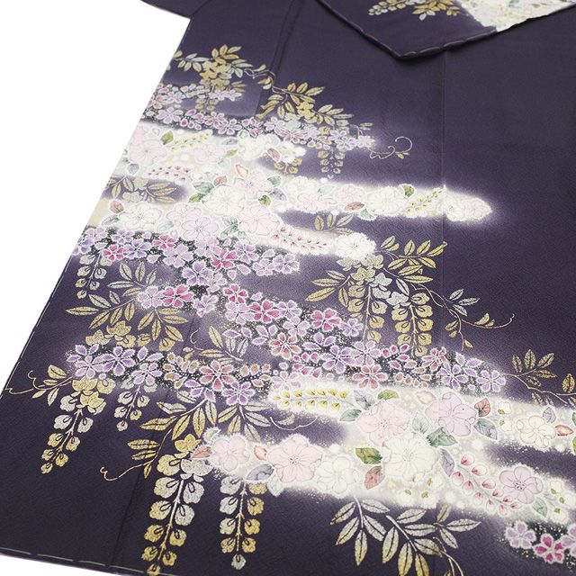 kiyoNo.2875 未使用正絹作家物辻が花絞り金通し訪問着　落款超美品 新古品】 訪問着 着物 未使用 正絹 袷 桐屋 翠山工房 十日町 辻が花