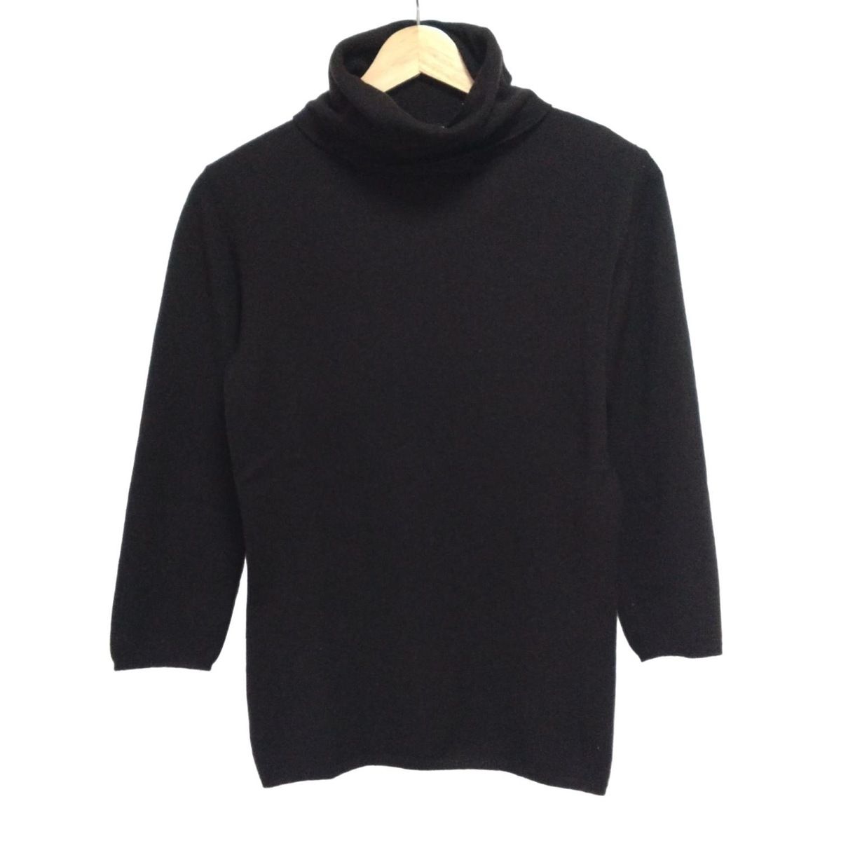 黒 ニットセーター 長袖　セオリー　theory サイズ2黒タートル　カシミア Theory（セオリー）ニット・セーター 黒 サイズ:S レディース