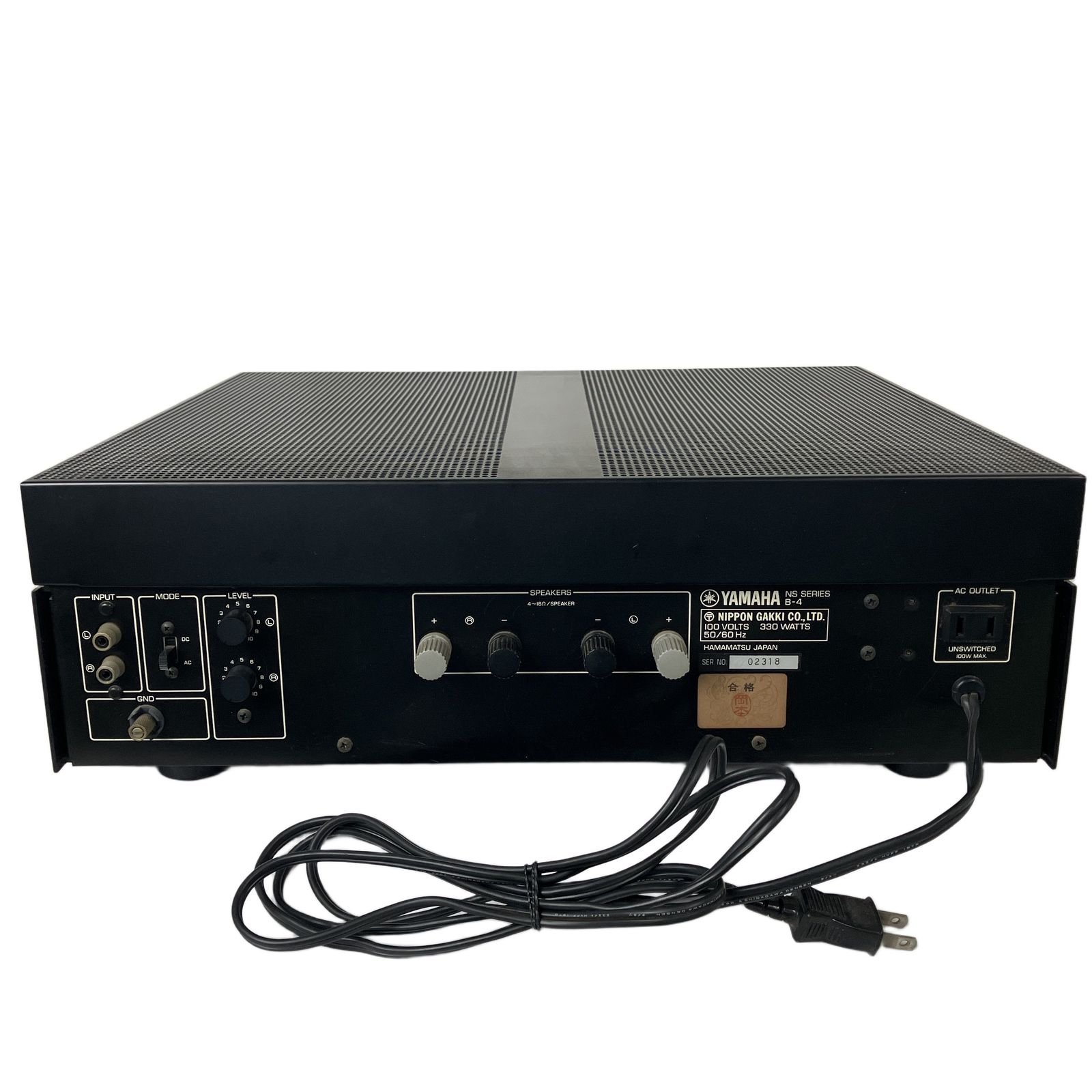 【通電確認済み】 YAMAHA B-4 パワーアンプ ジャンク ヤマハ YAMAHA ヤマハ NS SERIES B-4 ステレオ パワー アンプ ジャンク