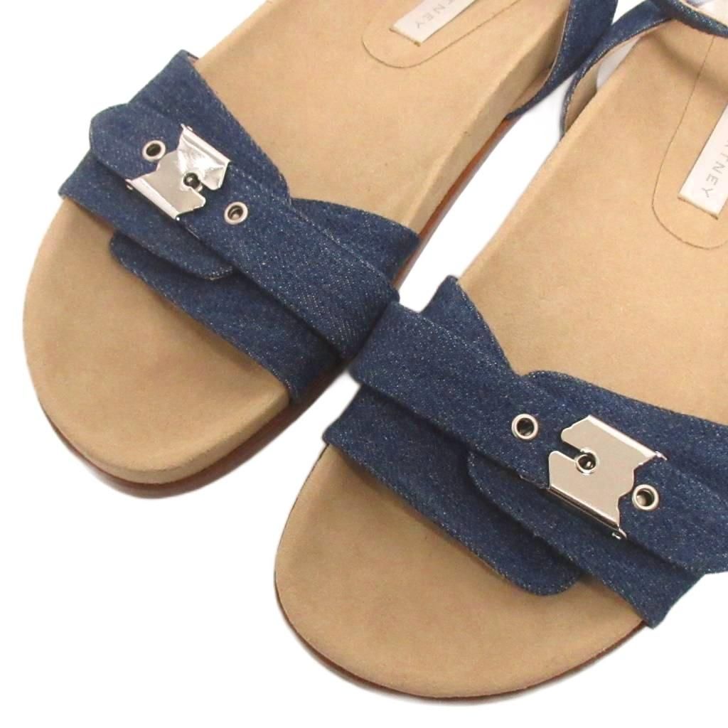 「美品」STELLA McCARTNEY ネイビー サンダル35.5 ステラマッカートニー STELLA McCARTNEY サンダル デニム ストラップ