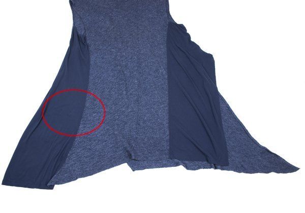 ヨウジヤマモトYohji Yamamoto Super Blue 異素材切替ニット