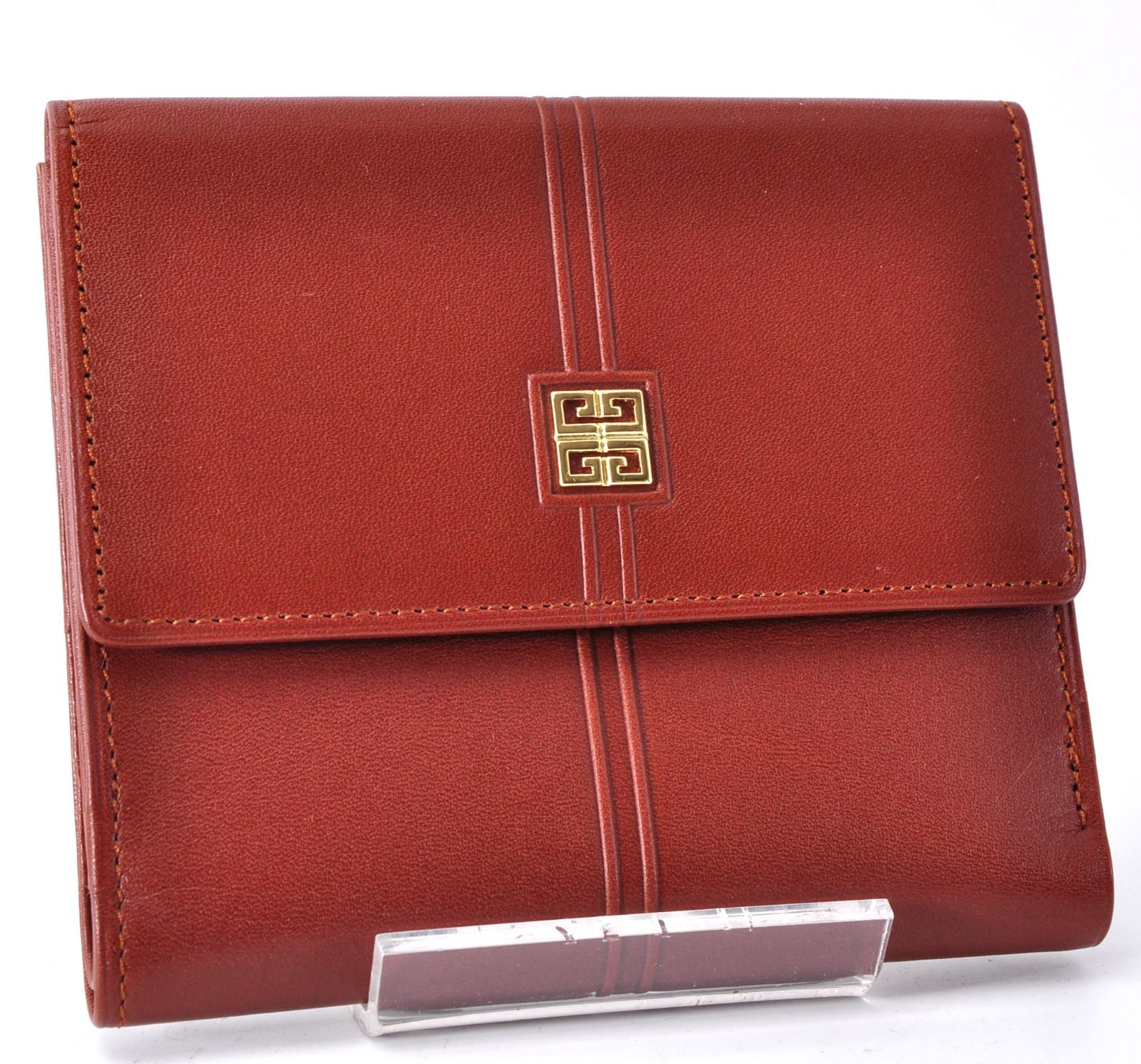 美品 Givenchy ジバンシー Bi-fold Wallet 二つ折り財布 Gold Logo 4G