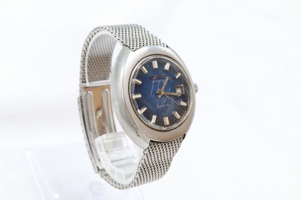  W292 15 超 動作品 TISSOT SEASTAR ティソ シースター ２針 デイト 自動巻き 腕時計 機械式 オートマチック メンズ ロゴ入り 自動巻き時計 腕時計(アナログ)