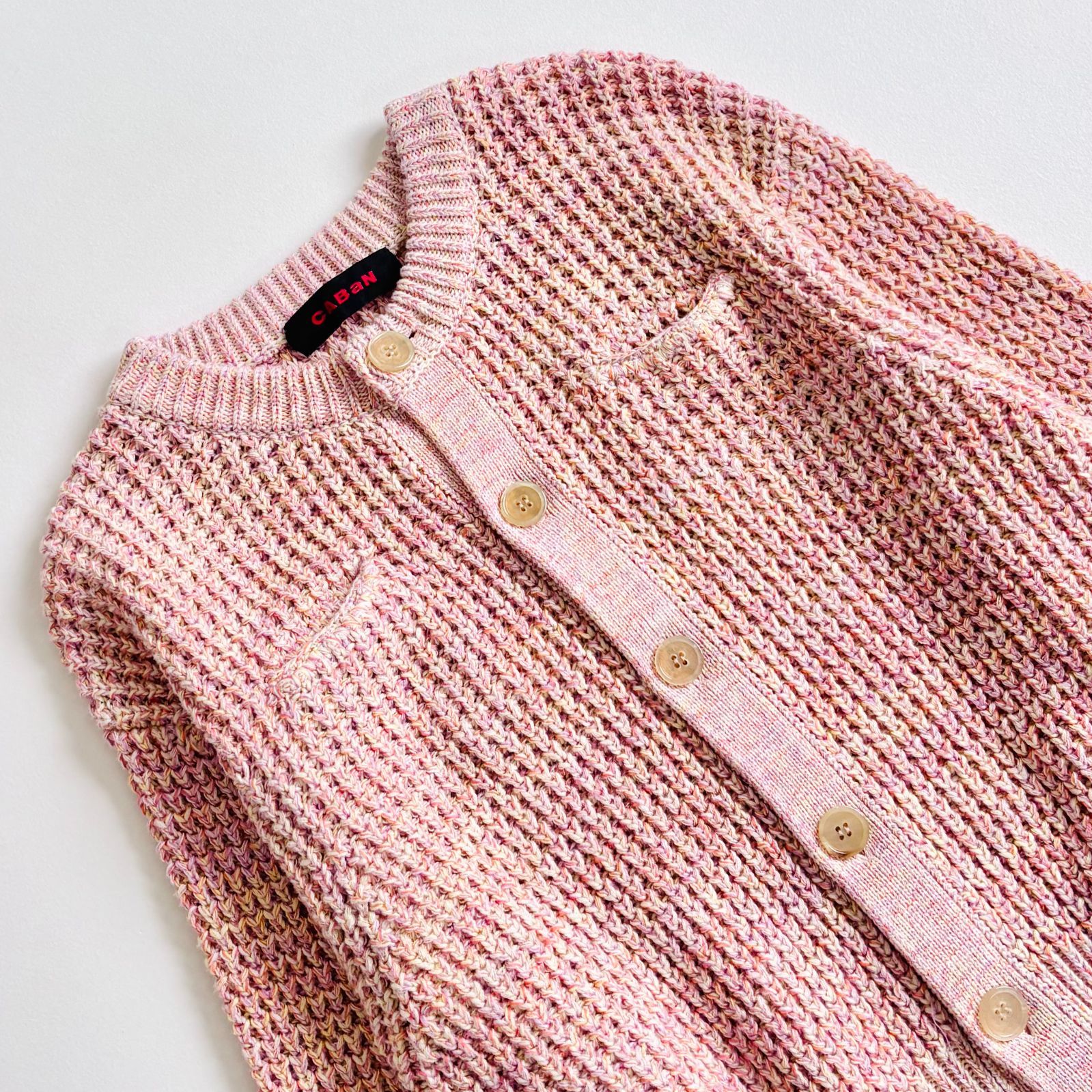 2022SS CABaN キャバン コットンカシミヤ ミックスワッフル クルー