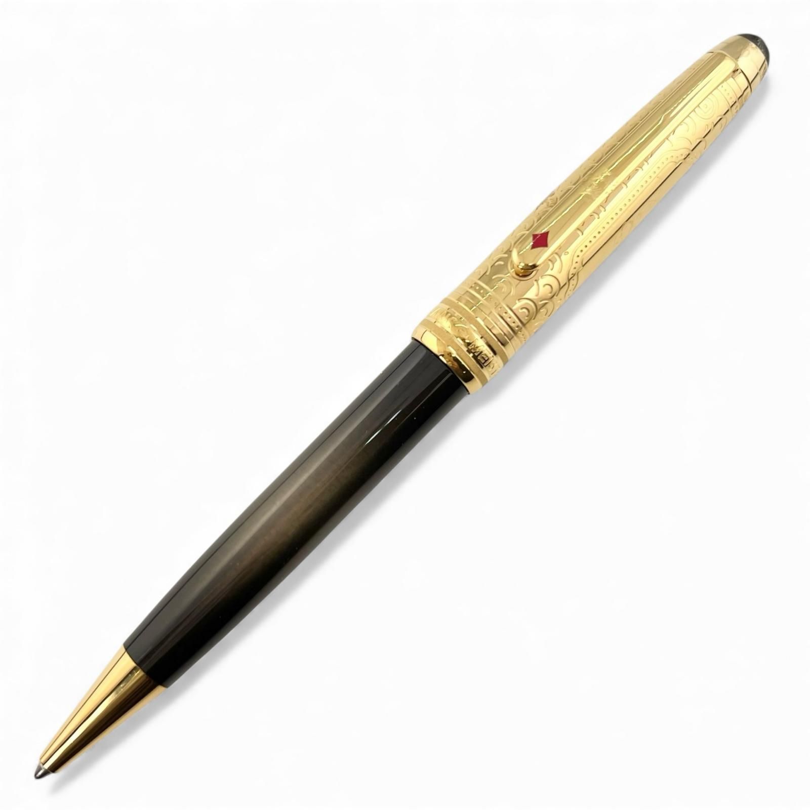 モンブラン マイスターシュテュック アラウンド ザ ワールド イン 80デイズ ドゥエ クラシック ボールペン ゴールド ブラウン 箱 保存袋付き ドイツ製 メンズ