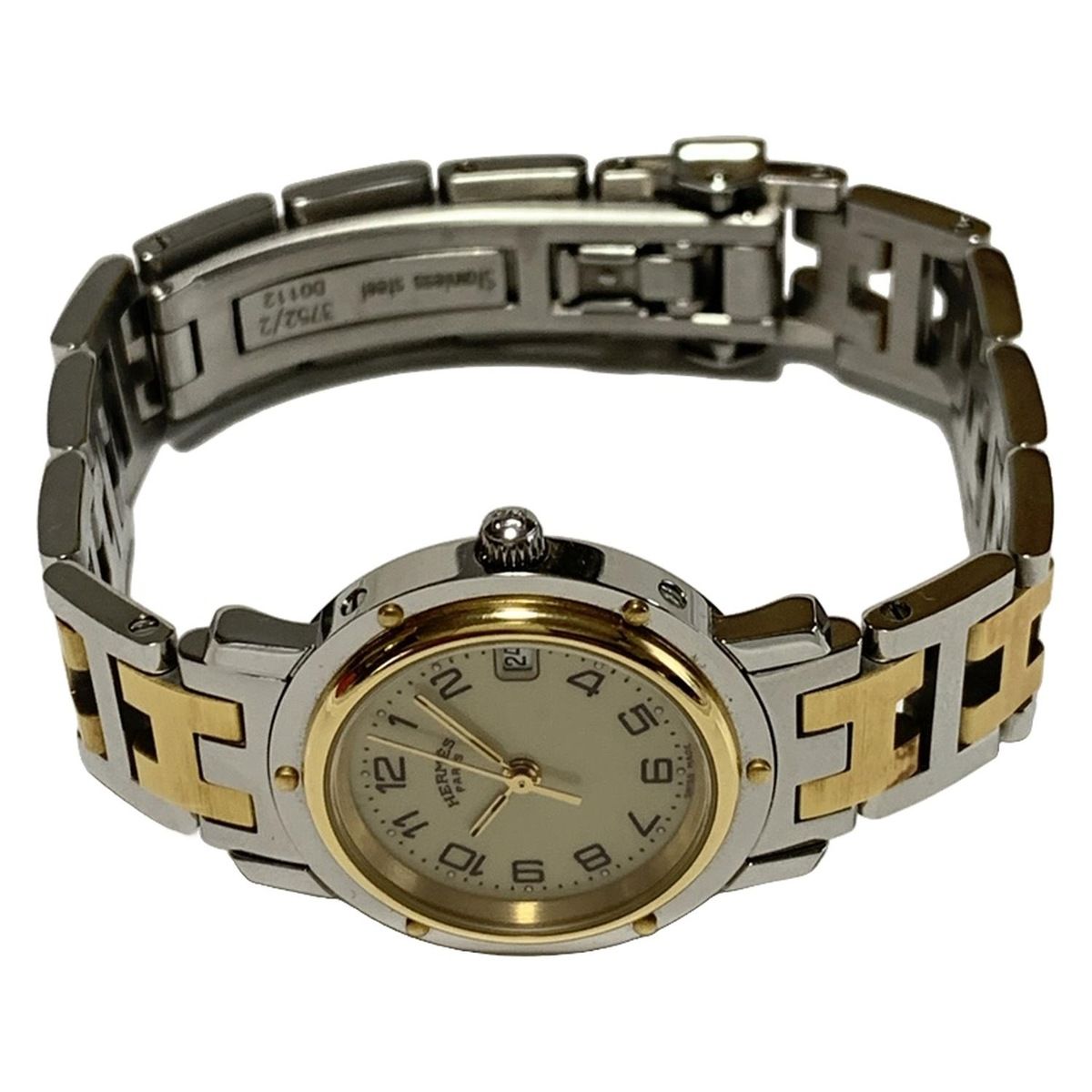 HERMES(エルメス) 腕時計 クリッパー CL4.220 レディース アイボリー