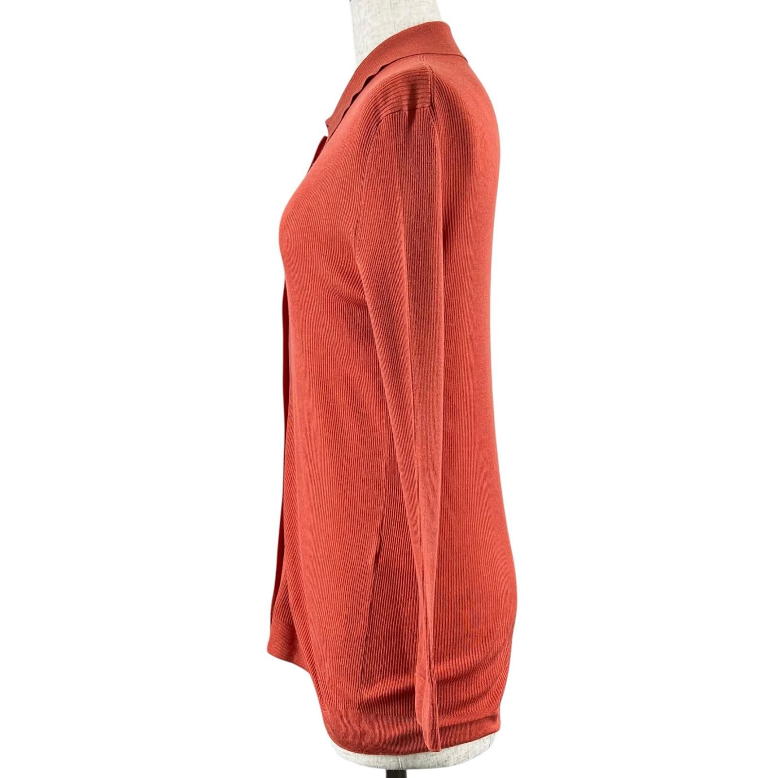 美品△HERMES エルメス シルク コットン 長袖 ニットシャツ