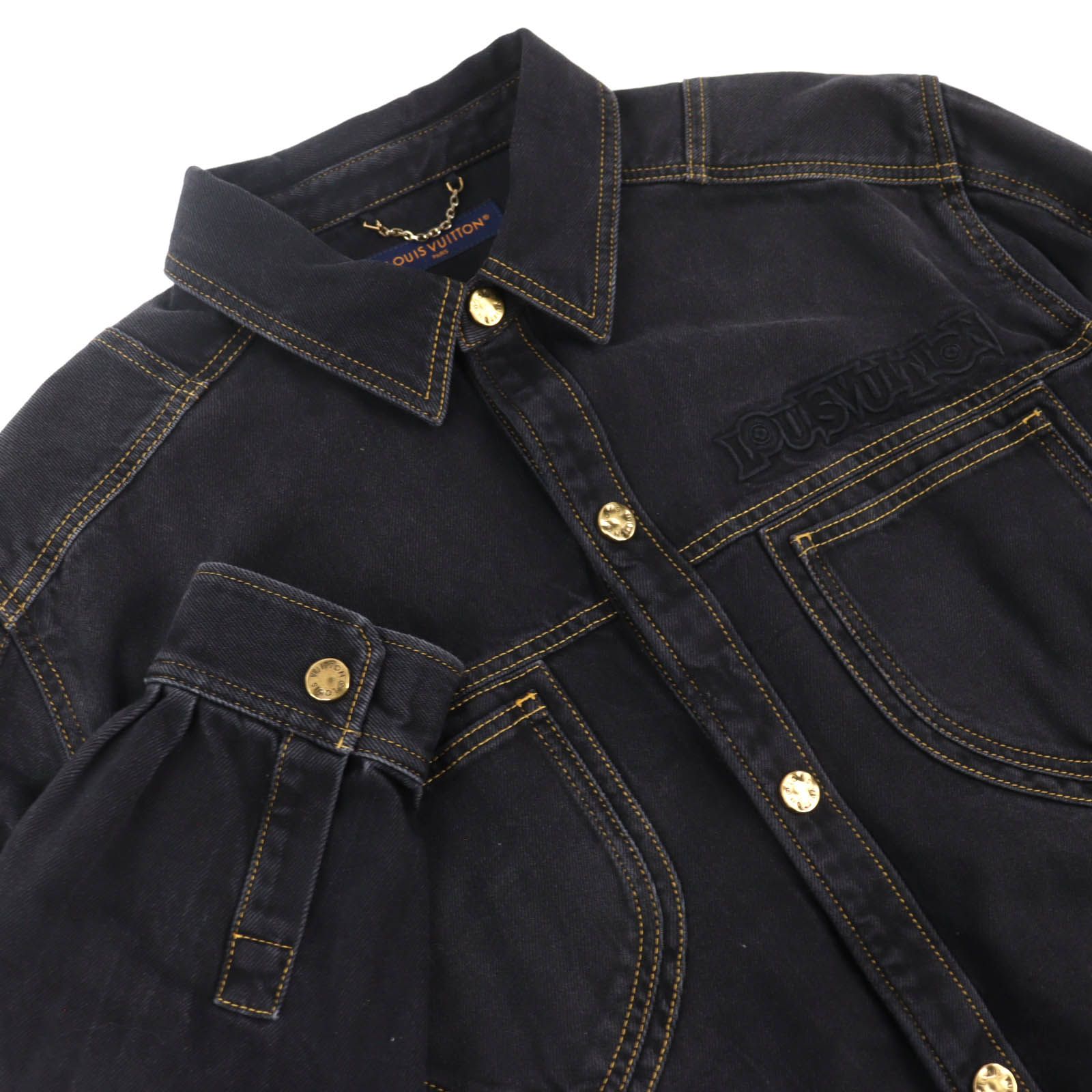 美品△LOUIS VUITTON ルイヴィトン 23SS コットン100％ ロゴ刺繍 金