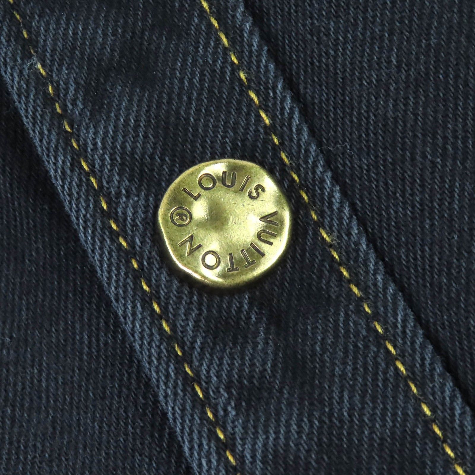 美品△LOUIS VUITTON ルイヴィトン 23SS コットン100％ ロゴ刺繍 金