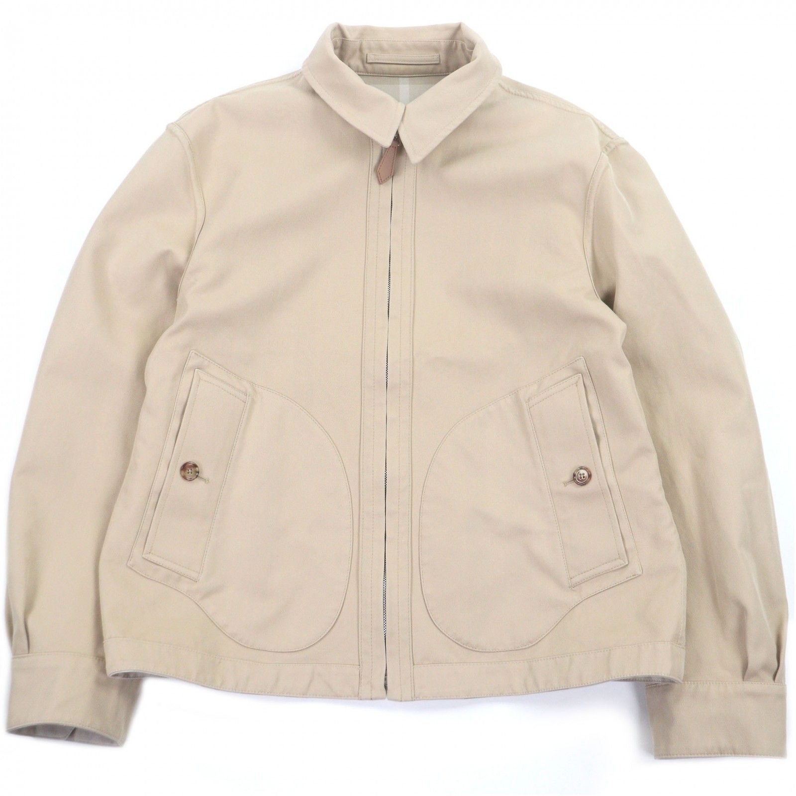 BURBERRY バーバリー スイングトップ ブルゾンジャケット 44 13 極美品□BURBERRY バーバリー 8050989 コットン100％ チェック柄