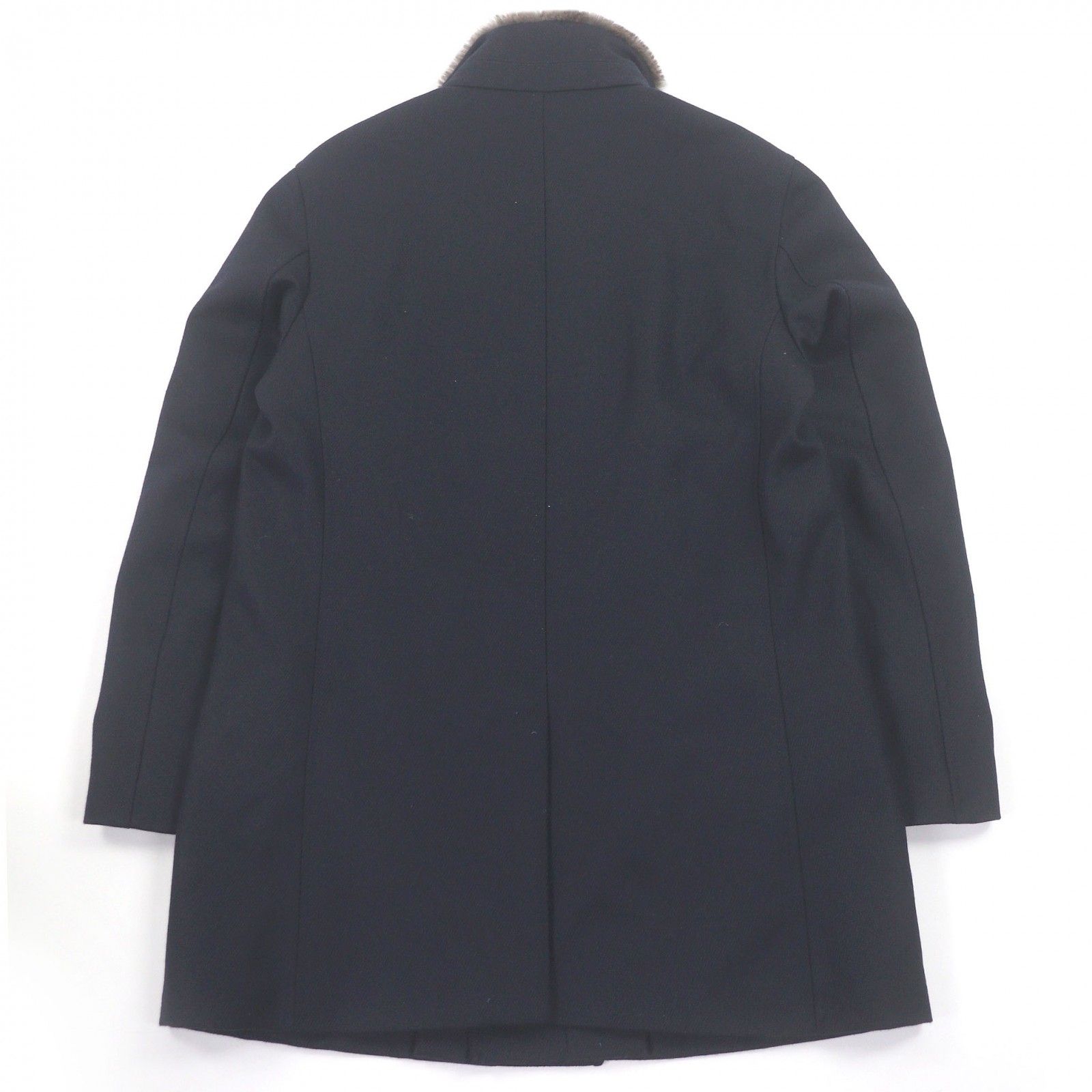 極美品□Brioni ブリオーニ 襟元ラビットファー 中綿入り ダブル