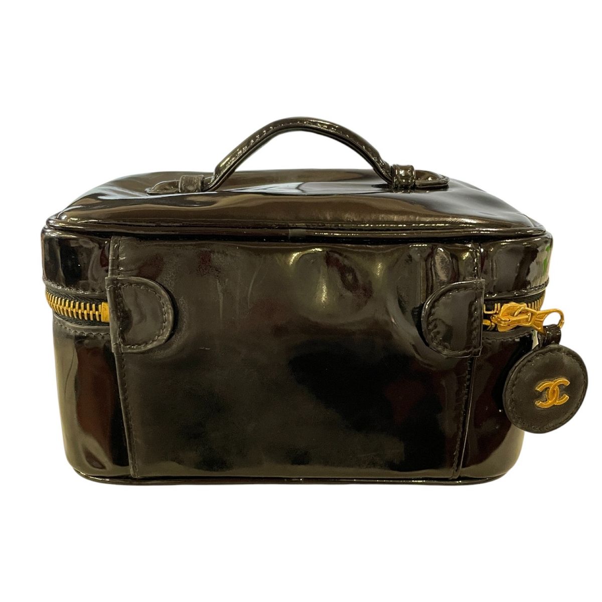 L*Z様 【CHANEL・ヴィンテージ】バニティバッグ エナメル ゴールド金具 CHANEL シャネル ココマーク エナメル バニティバッグ パテントレザー