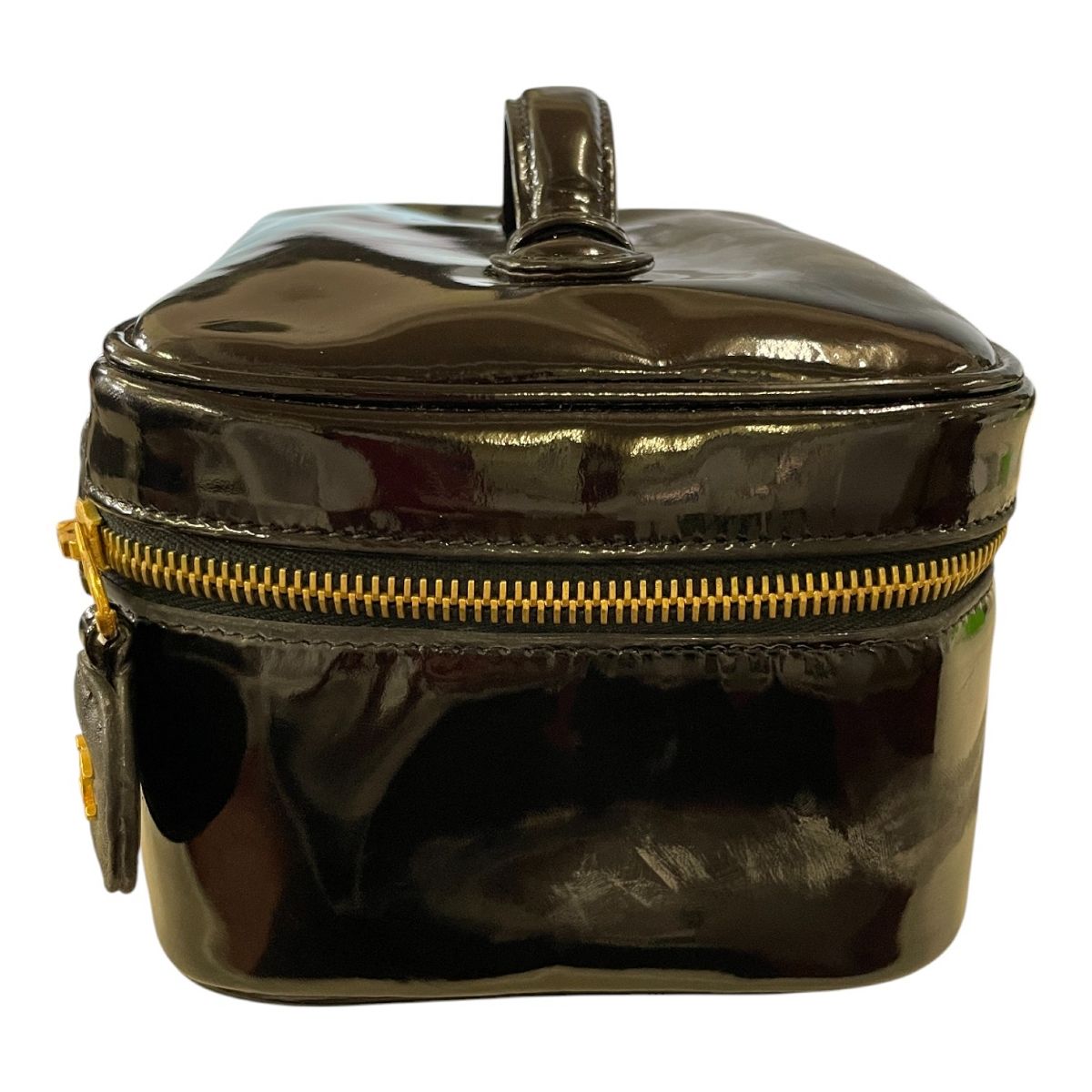 CHANEL シャネル ココマーク エナメル バニティバッグ パテントレザー