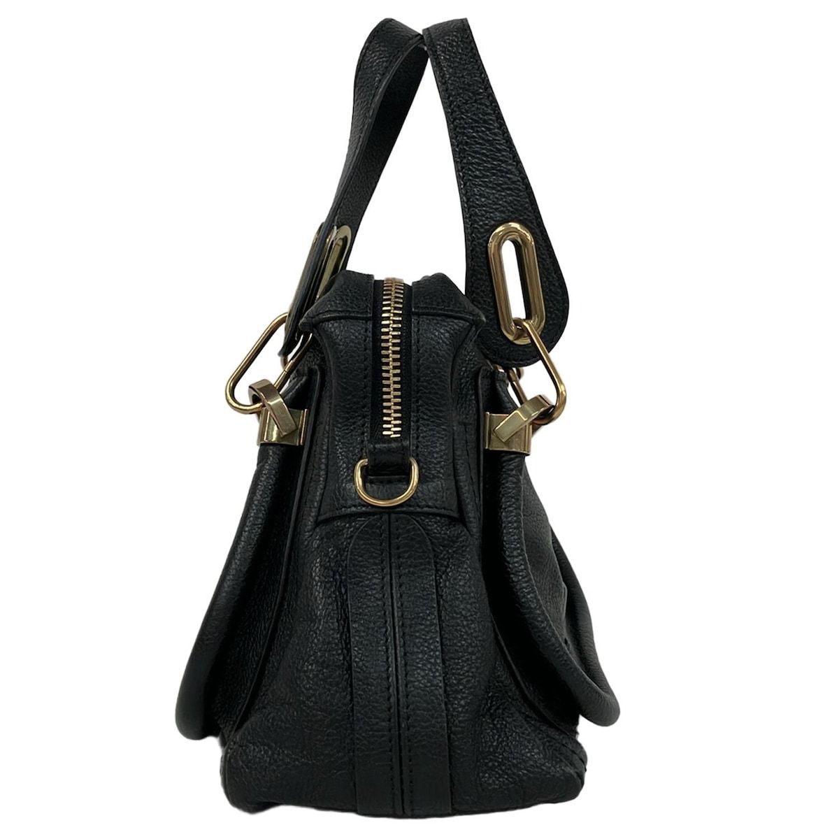 Chloe(クロエ) ハンドバッグ パラティ 黒 レザー - メルカリ