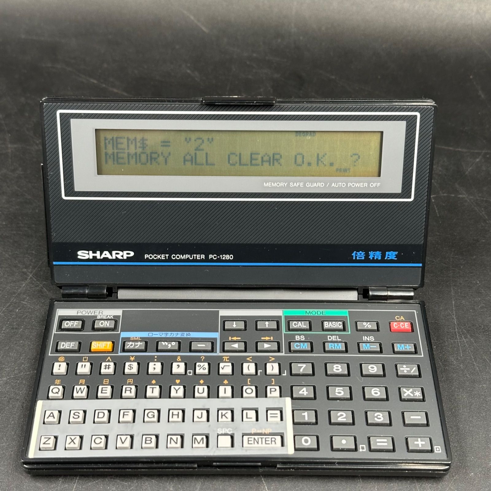 【良品】SHARP ポケットコンピューター PC-1280 ブラック 動作品 SHARP ポケットコンピュータ ポケコン PC-1280 箱付き 現状品 - メルカリ