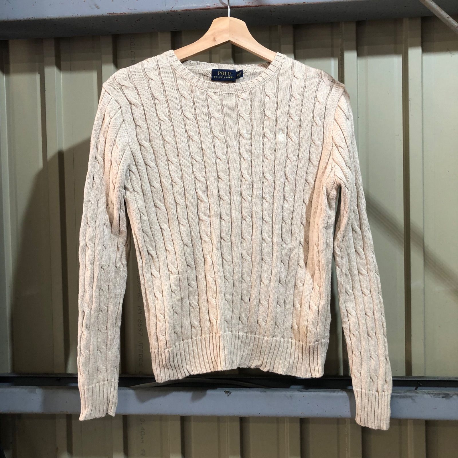 1640 POLO RALPH LAUREN セーター ベージュ M ポロラルフローレン