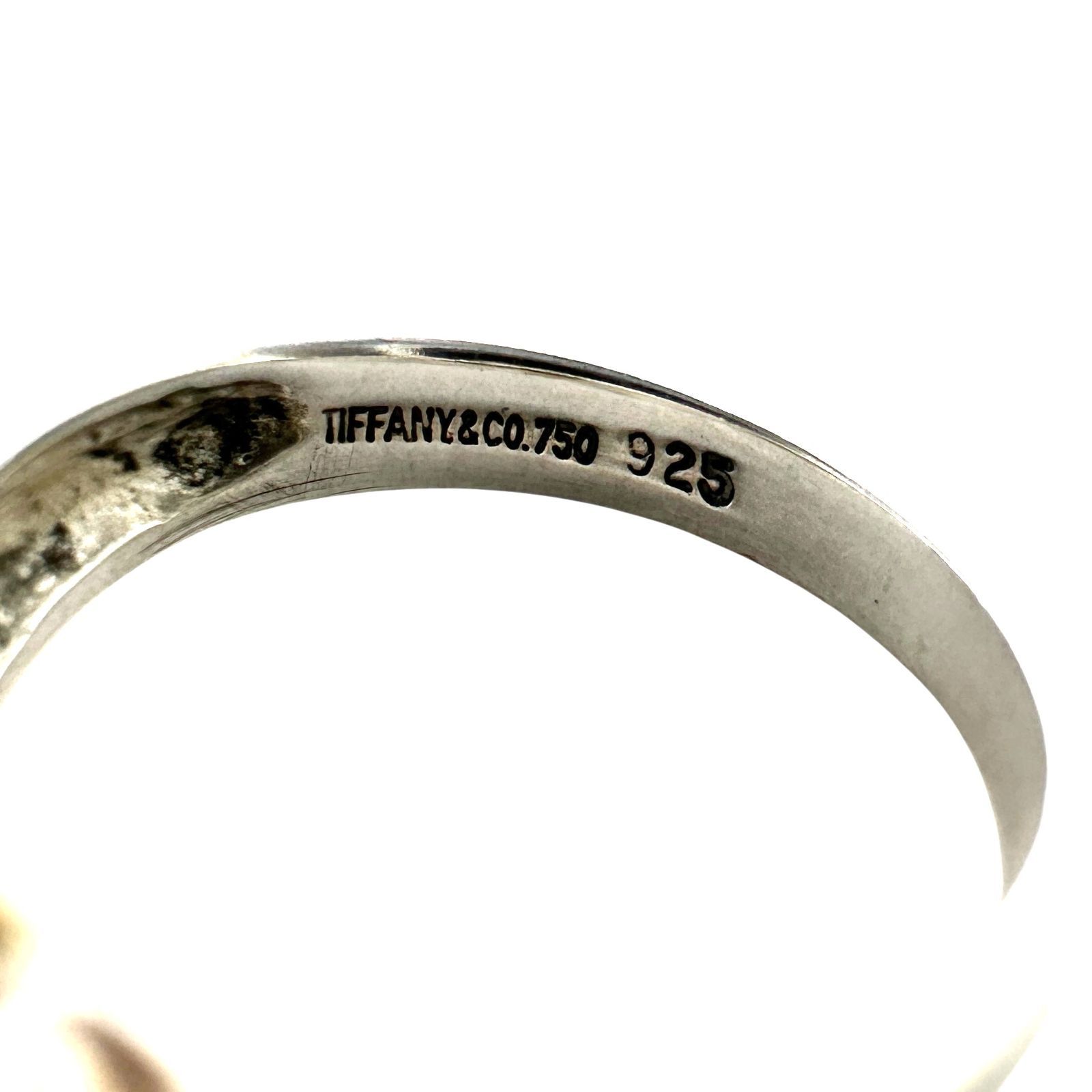 ◇中古 Tiffany&Co/ティファニー 925 750刻印 フック&アイ シルバー