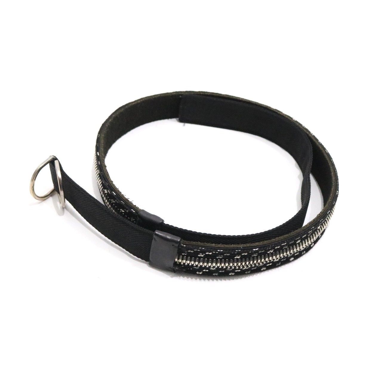 中古A】BALMAIN バルマン 90 メンズ リングベルト Zipper Belt 黒 中古