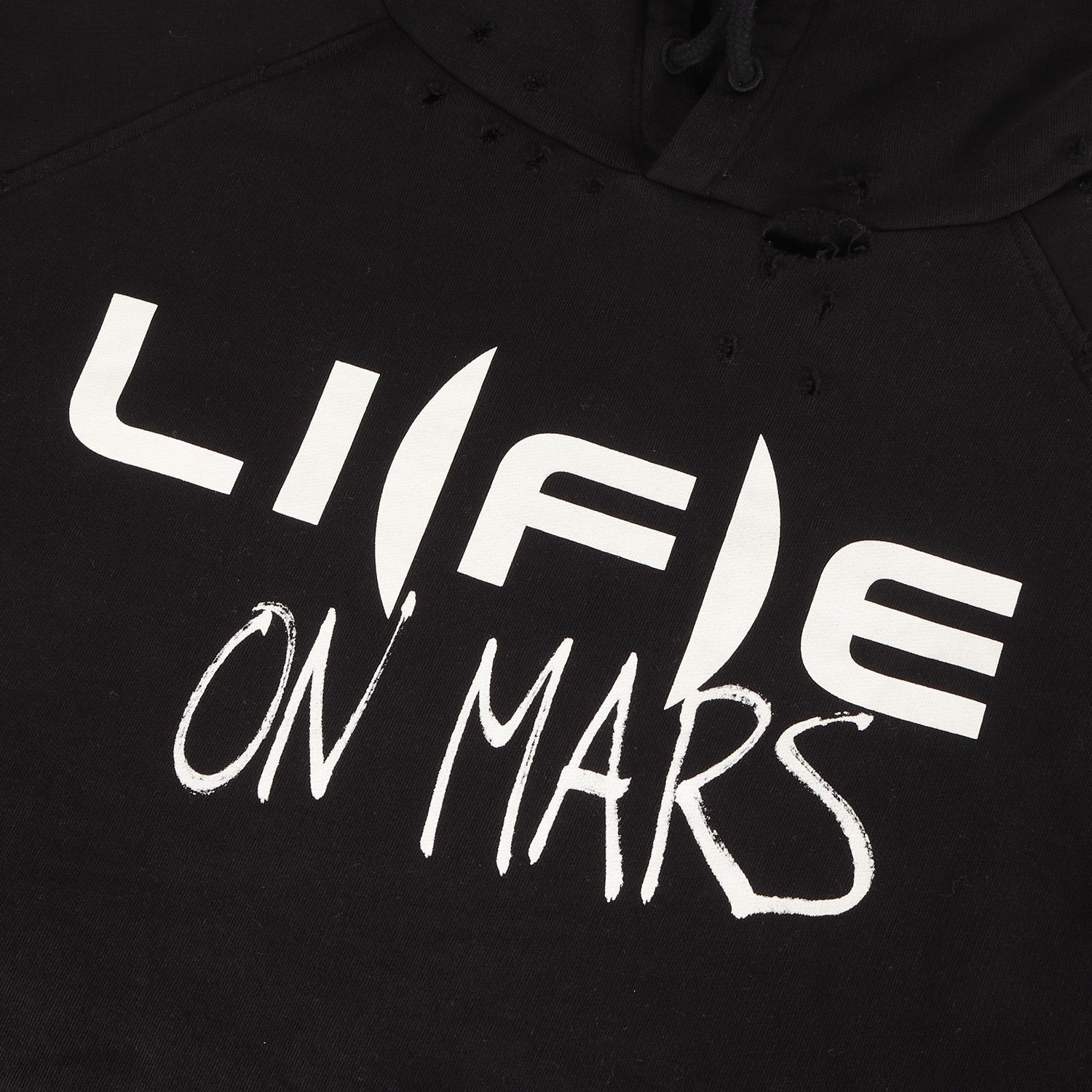 RAF SIMONS ラフシモンズ パーカー ブラック 黒 サイズ:L | ダメージ