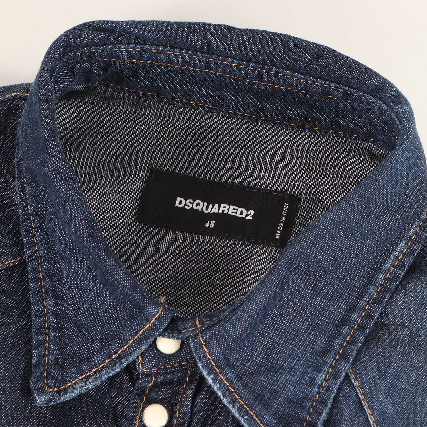 美品】DSQUARED2 ディースクエアード シャツ インディゴ サイズ:48
