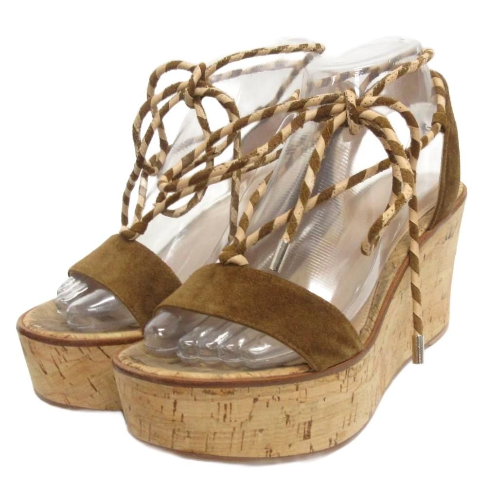 ジャンヴィトロッシ Gianvito Rossi サンダル レースアップ コルク