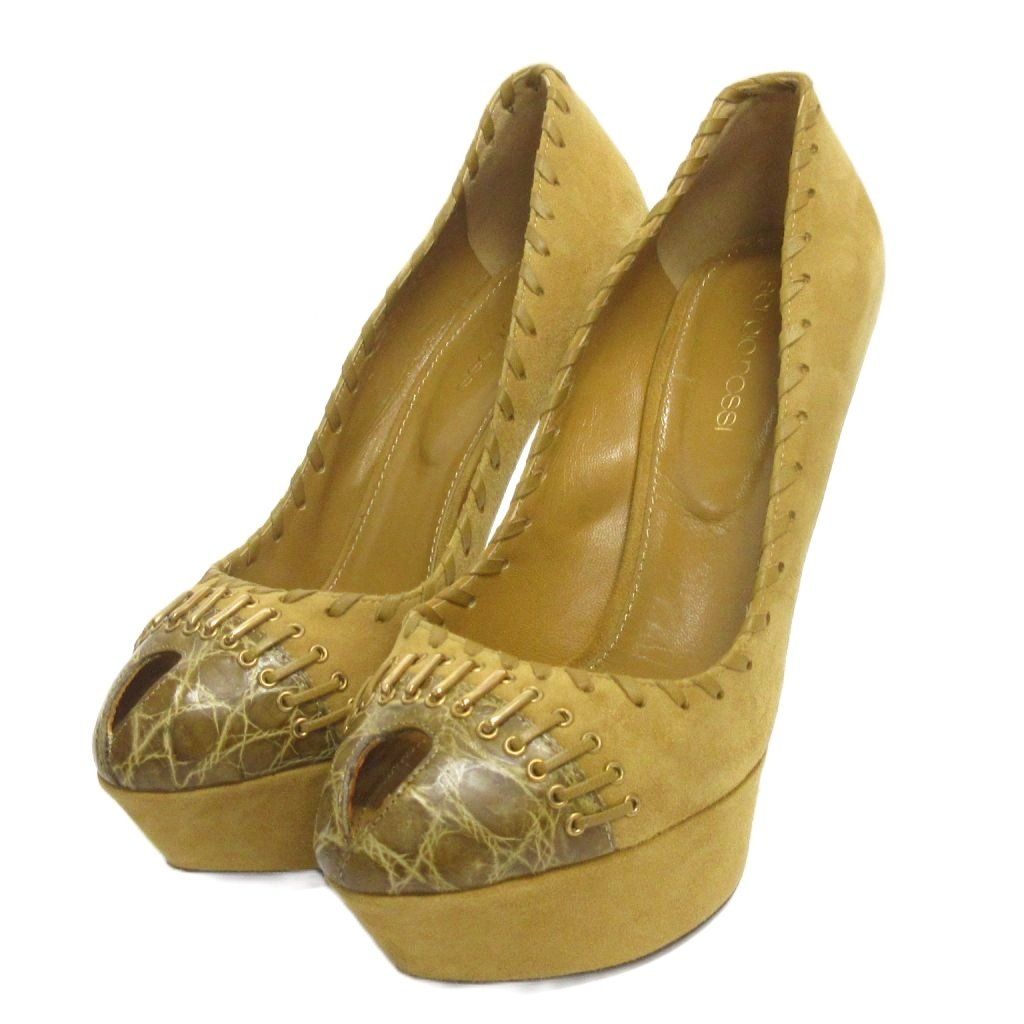 セルジオロッシ Sergio rossi ハイヒール パンプス オープントゥ