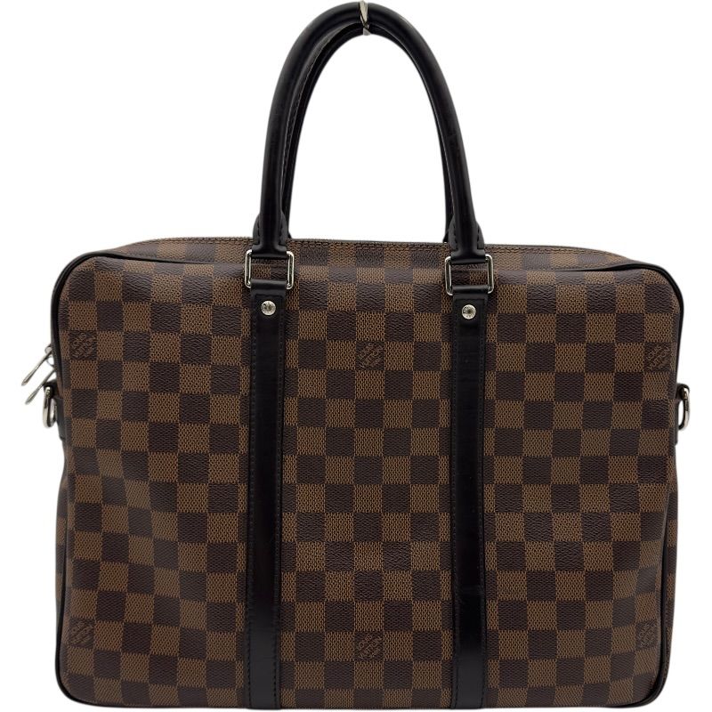 ルイヴィトン ポルトドキュマンヴォワヤージュ ダミエ PVC レザー 茶 メンズ ルイ・ヴィトン LOUIS VUITTON ポルトドキュマン・ヴォワヤージュPM