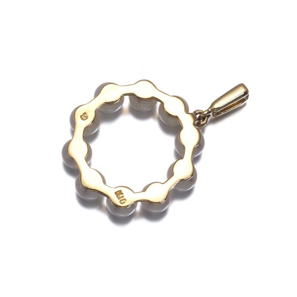 本日限定セール♪【レア☆】ミキモト ベビーパール3珠　トップ　ペンダントSV ミキモト ペンダントトップ ベビーパール 真珠 3.5mm リース サークル