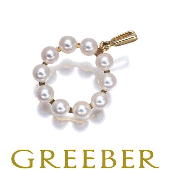 ミキモト ペンダントトップ ベビーパール 真珠 3.5mm リース サークル