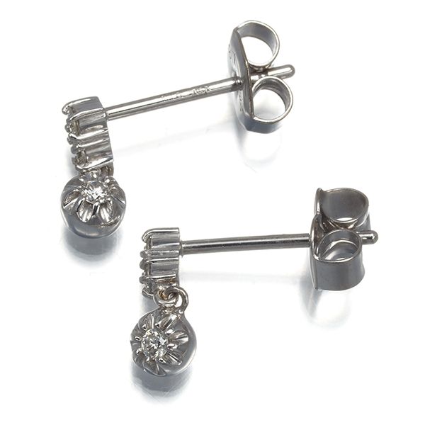 スタージュエリー ピアス ダイヤ ダイヤモンド 0.04ct/0.04ct K18WG